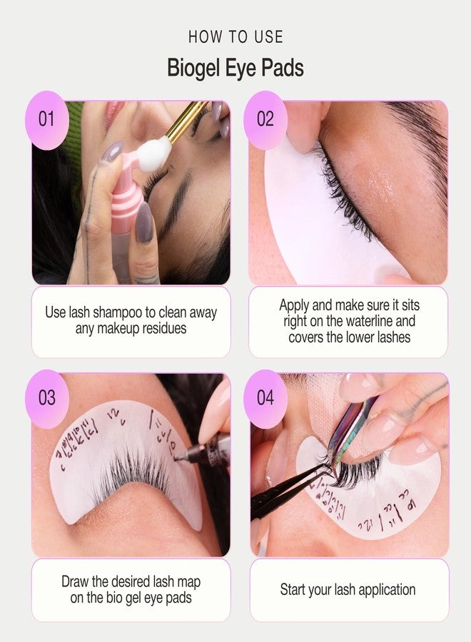 Curacoro Biogel Eye Pads for Lash Extensions, Soft Sticky Under Eye Patches for Sensitive Skin, Eyelash Perm Lamination, Lash Extension Remover Supplies (10 Pairs) - Image 4
